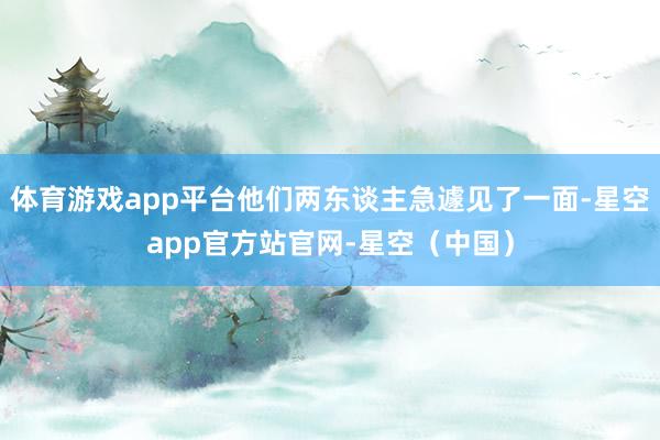 体育游戏app平台他们两东谈主急遽见了一面-星空app官方站官网-星空（中国）