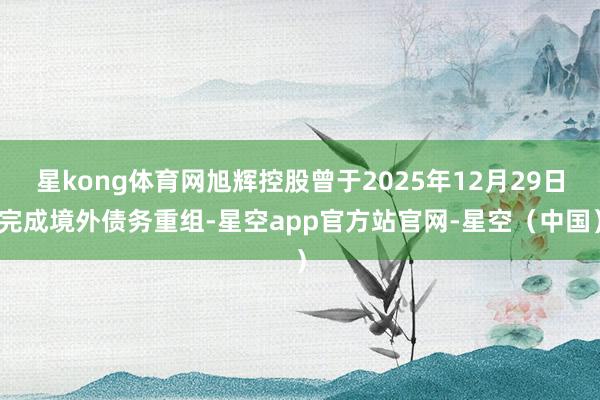星kong体育网旭辉控股曾于2025年12月29日完成境外债务重组-星空app官方站官网-星空（中国）