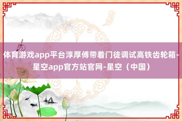 体育游戏app平台淳厚傅带着门徒调试高铁齿轮箱-星空app官方站官网-星空（中国）