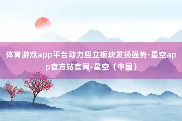 体育游戏app平台动力竖立板块发扬强势-星空app官方站官网-星空（中国）