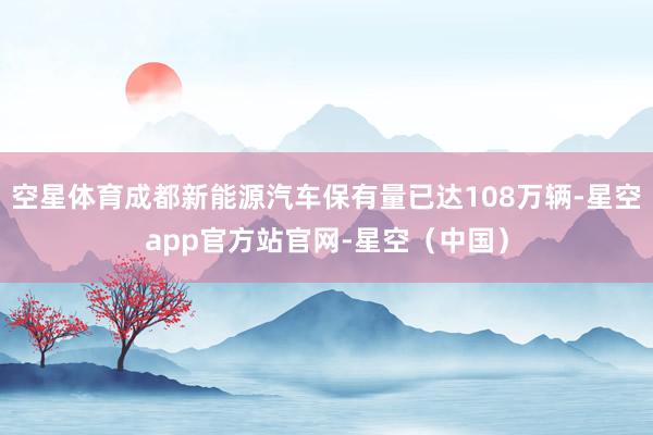 空星体育成都新能源汽车保有量已达108万辆-星空app官方站官网-星空（中国）