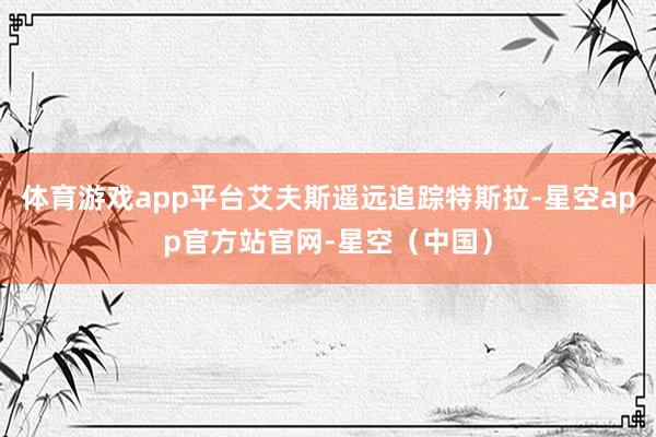 体育游戏app平台艾夫斯遥远追踪特斯拉-星空app官方站官网-星空（中国）